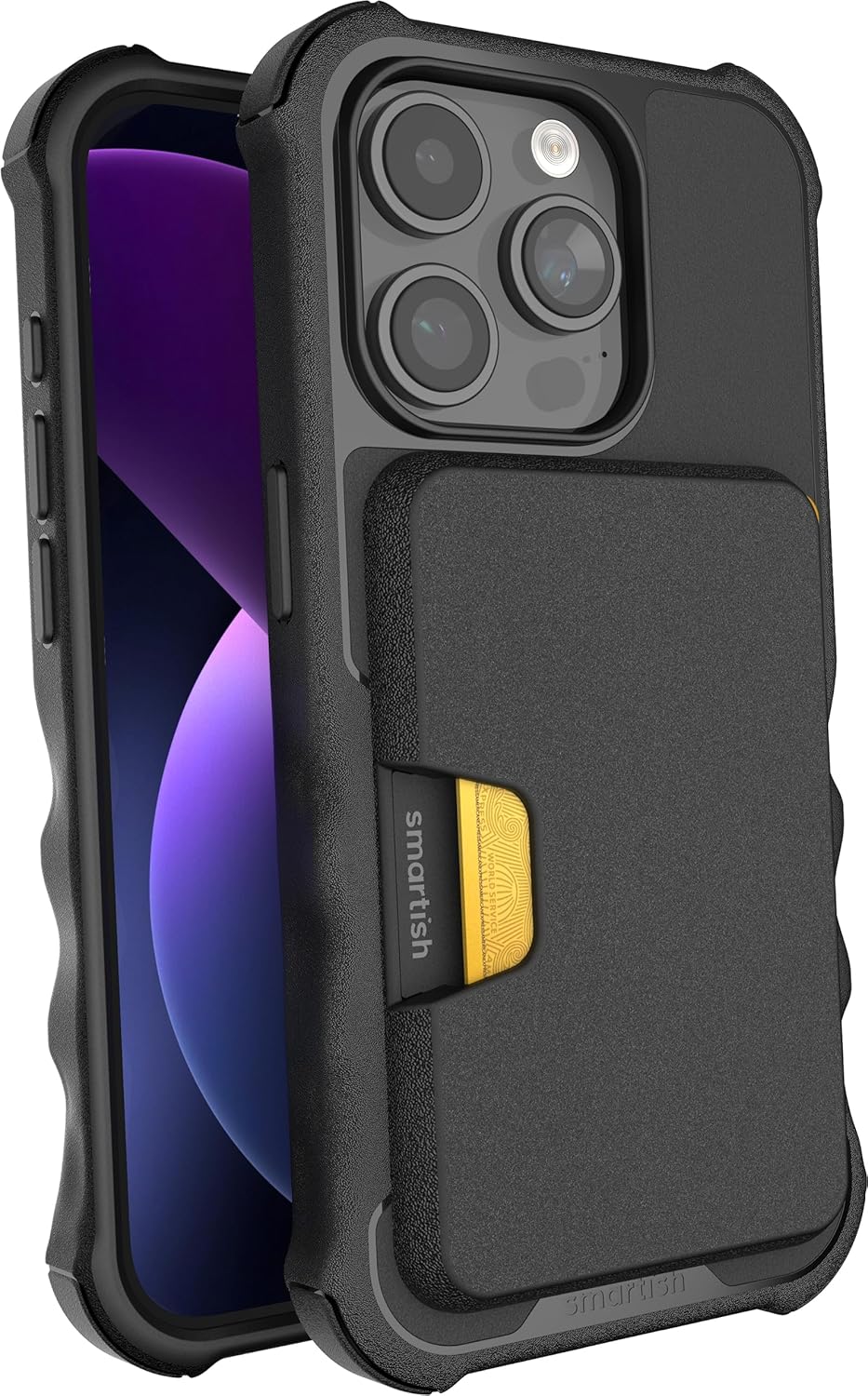 Smartish iPhone 15 Pro Case with Wallet - Heavy Duty Gripzilla