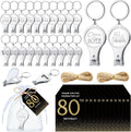 80th Birthday Party Favors Bottle Opener Keychains - 50 Pack
