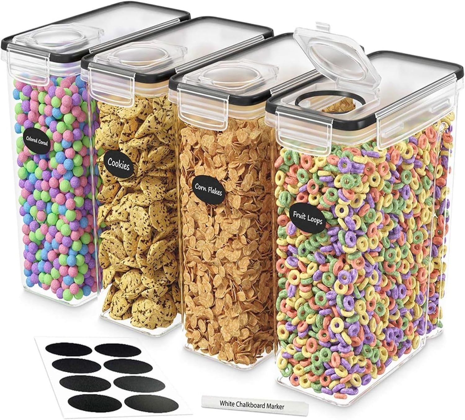 Airtight Cereal Containers Storage Set for Kitchen Organization
