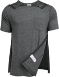 Deyeek Men's Recovery Shirts for Post Shoulder Surgery Comfort