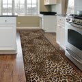 Leopard Rug 2x8 Modern Print Hallway Runner Rug for Indoor Decor