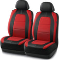 Road Comforts Car Seat Cover Leather Front Low Back Sport - Red