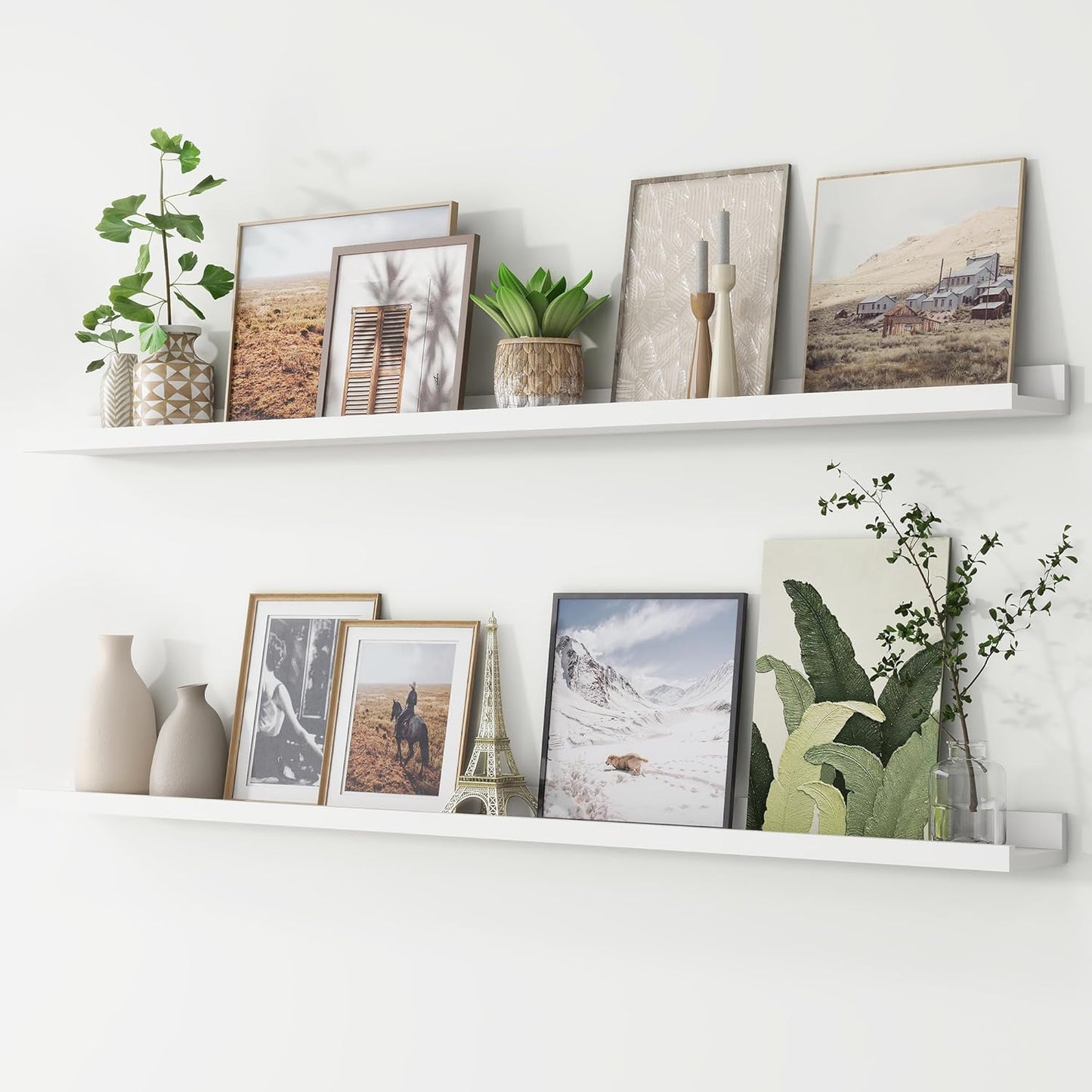 Picture Ledge Shelf Set of 2 for Kids Bookshelf and Decor