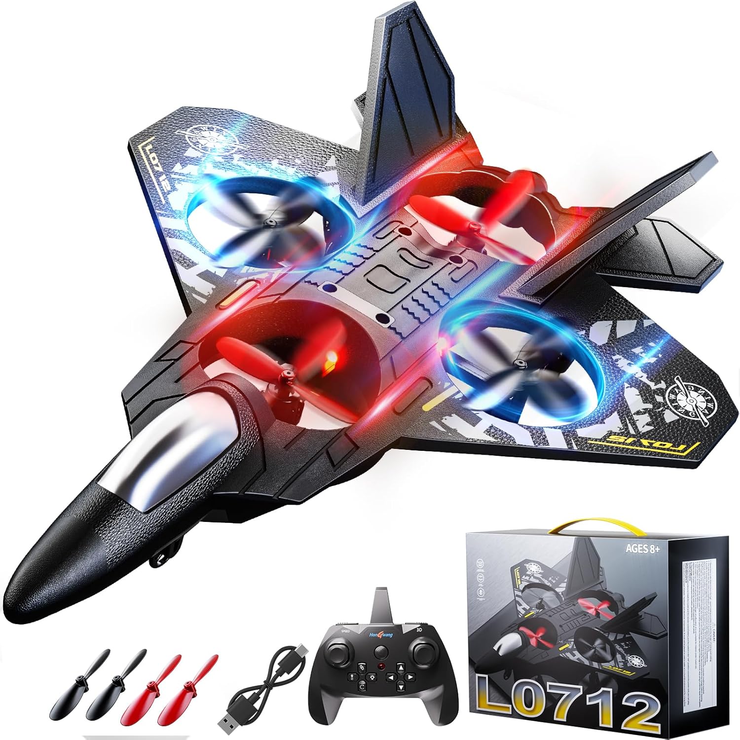 Foam Remote Control Airplane Drone for Kids Ages 8-12 Gift