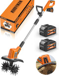 Alloyman 20V Cordless Tiller Cultivator - Compact Electric Garden