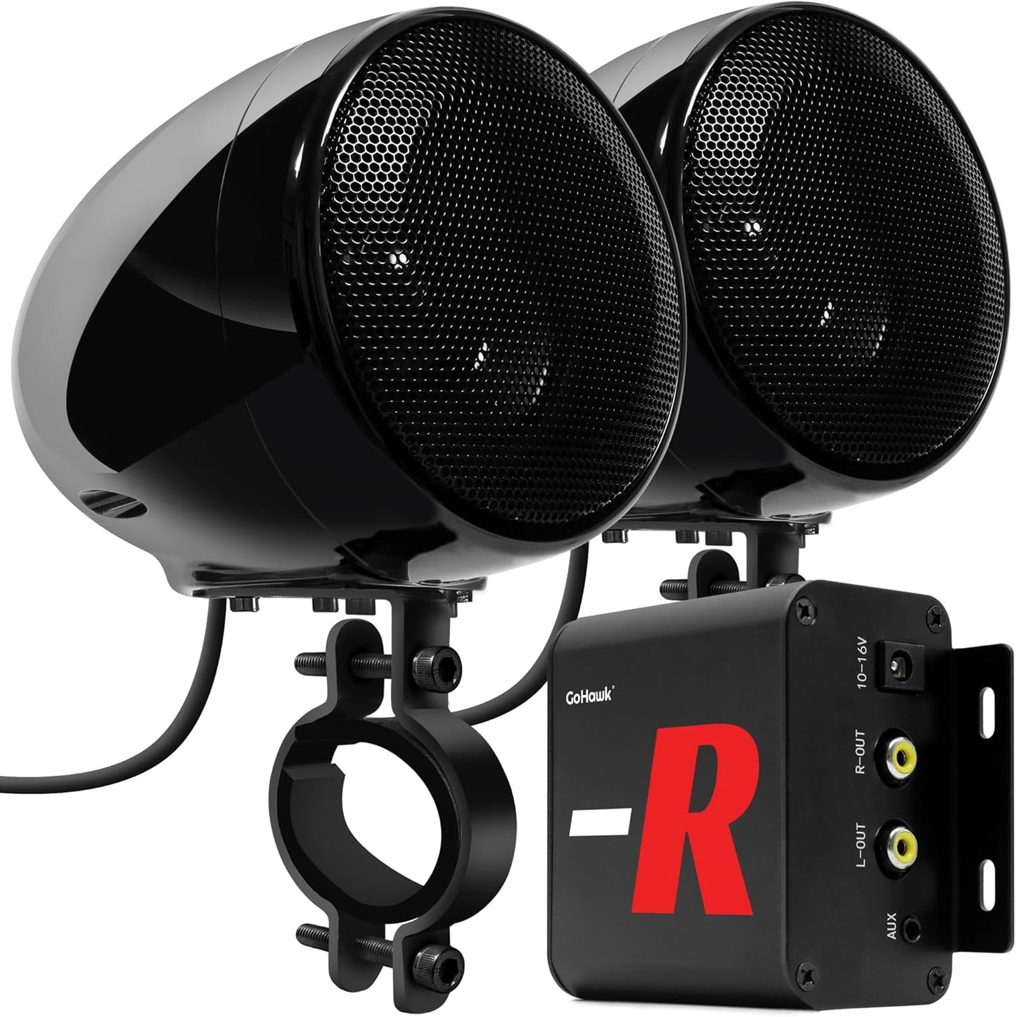 GoHawk Motorcycle Speakers Bluetooth Waterproof Audio System Review