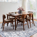 Area Floor Mat for Under Dining Table 4x6 ft - Waterproof PVC Non-Slip