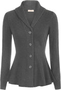 Vintage Cardigan Sweater for Women - Shawl Lapel Design