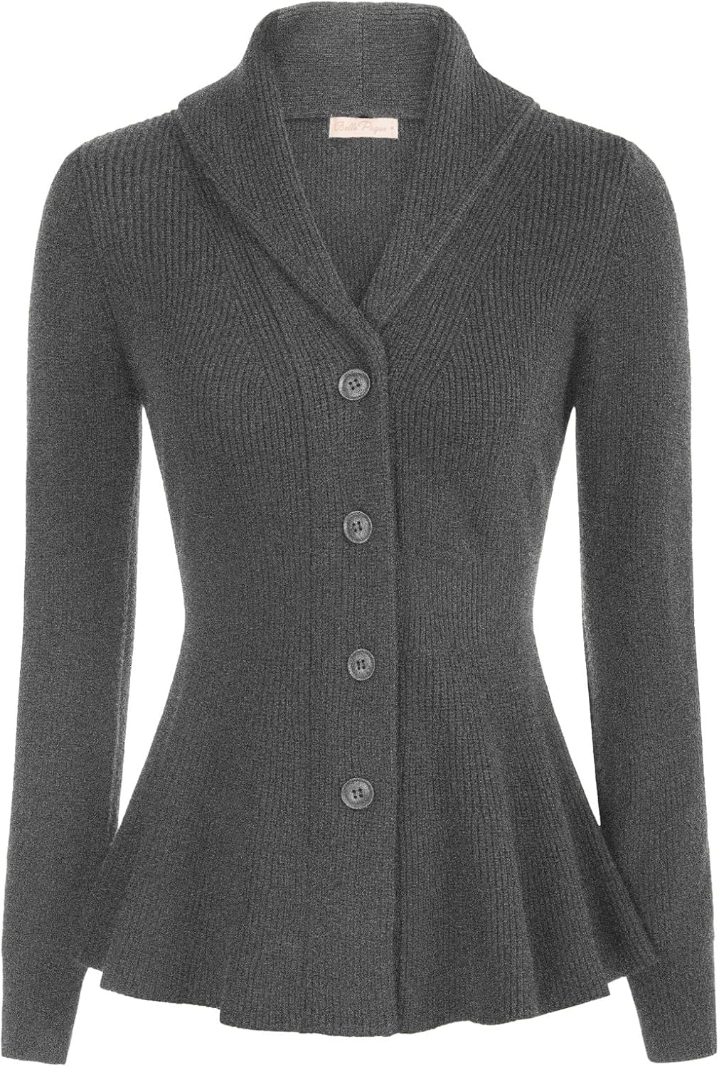 Vintage Cardigan Sweater for Women - Shawl Lapel Design