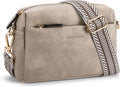 BOSTANTEN Women's Small Crossbody Bag with Triple Zip Closure