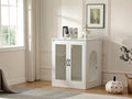 Cat Litter Robot Enclosure with Glass Doors and LED Lighting