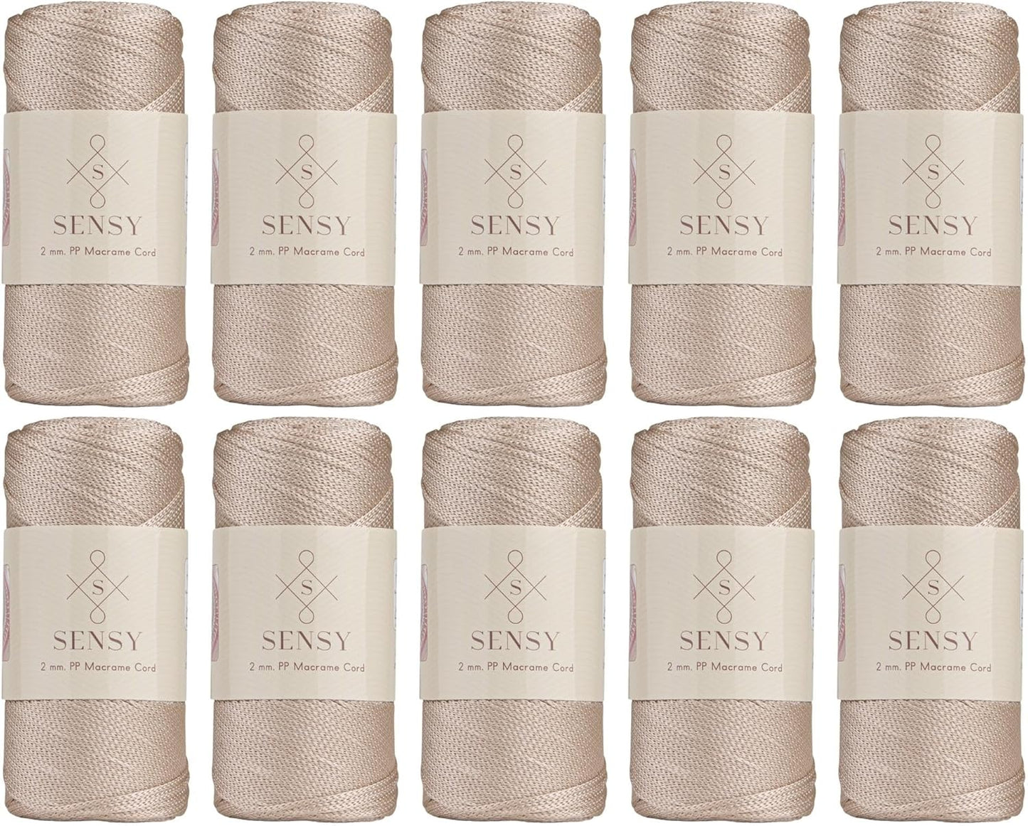 10 Skeins of Sensy Premium 2mm Polyester Rope for Crafting