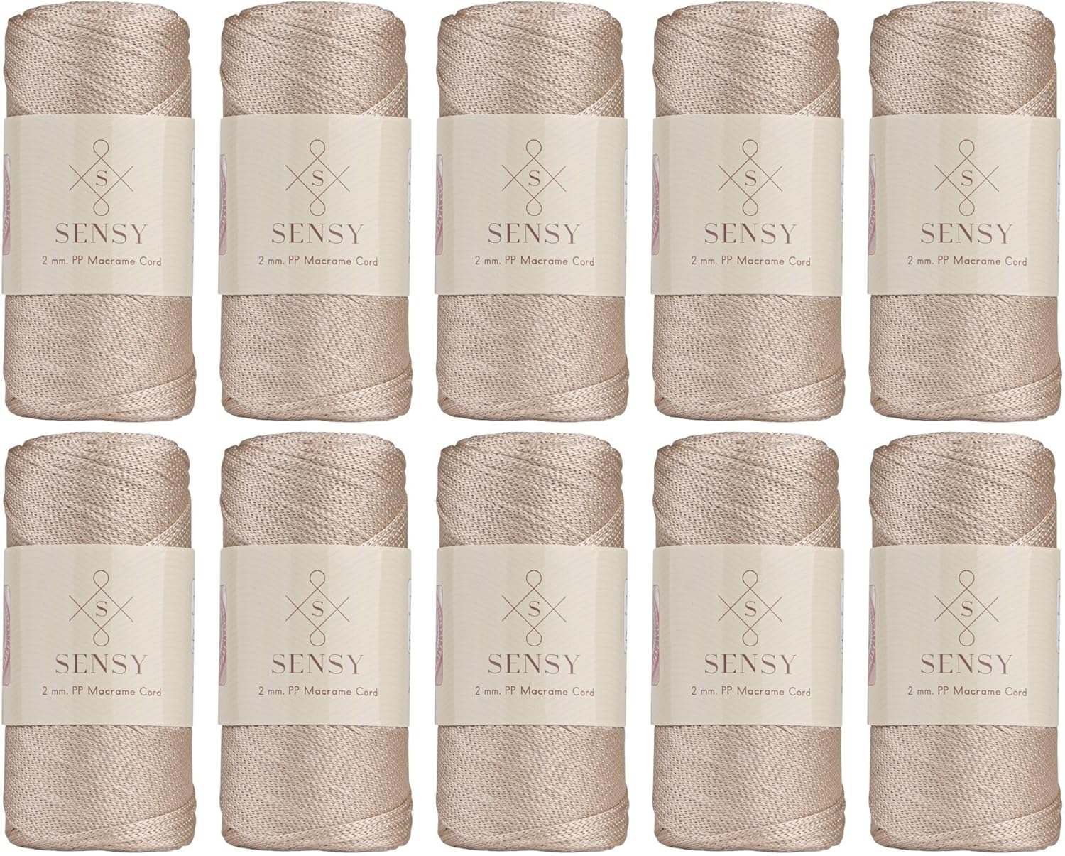 10 Skeins of Sensy Premium 2mm Polyester Rope for Crafting