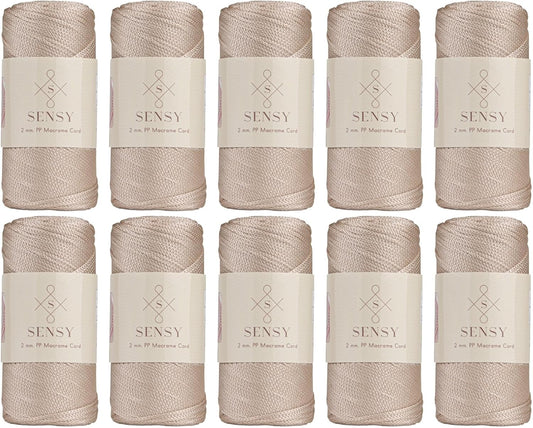10 Skeins of Sensy Premium 2mm Polyester Rope for Crafting
