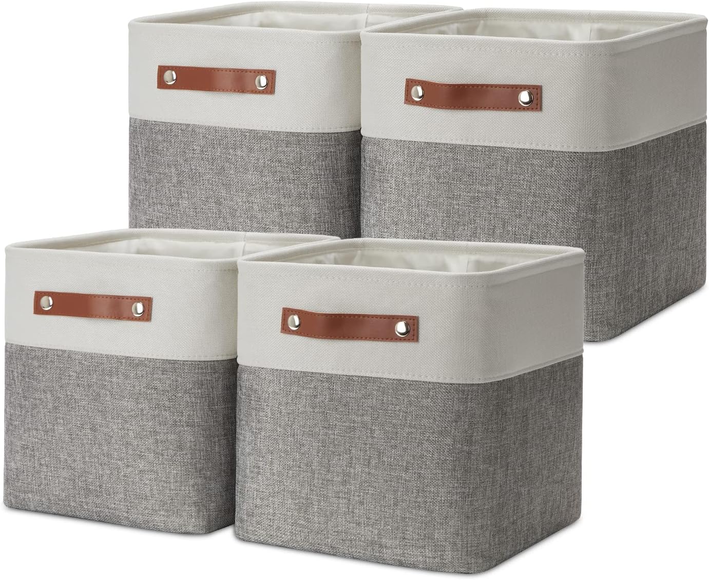 11 Inch Cube Storage Bins for Home Office Organizer and More
