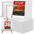 Stretched Canvas for Painting 11x14 36 Pack - Value Pack for Practice