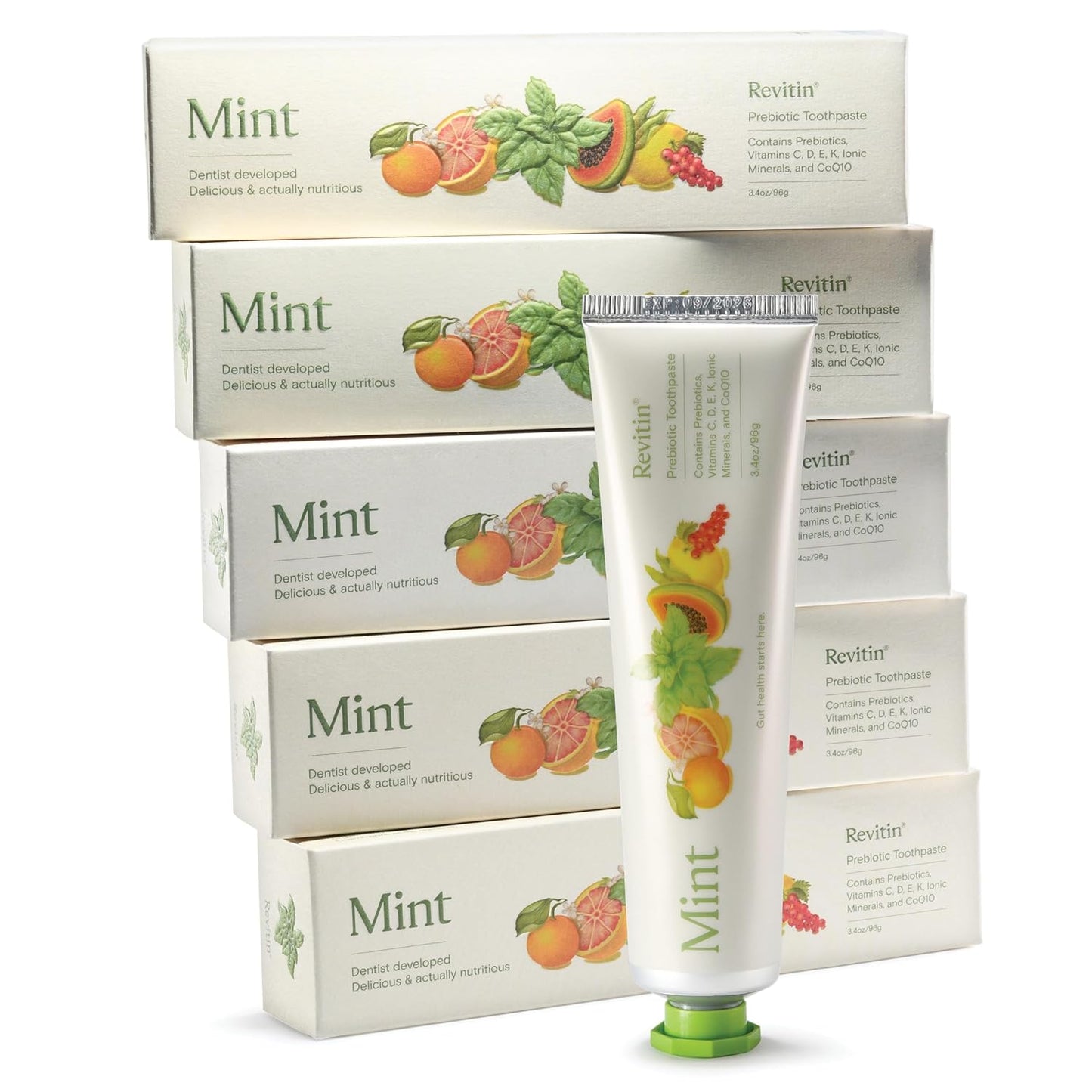 Revitin Fluoride-Free Prebiotic Mint Tooth Gel for Families