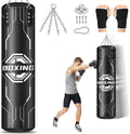 Hanging Punching Bag for Adults 4ft PU Leather Heavy Boxing Bag