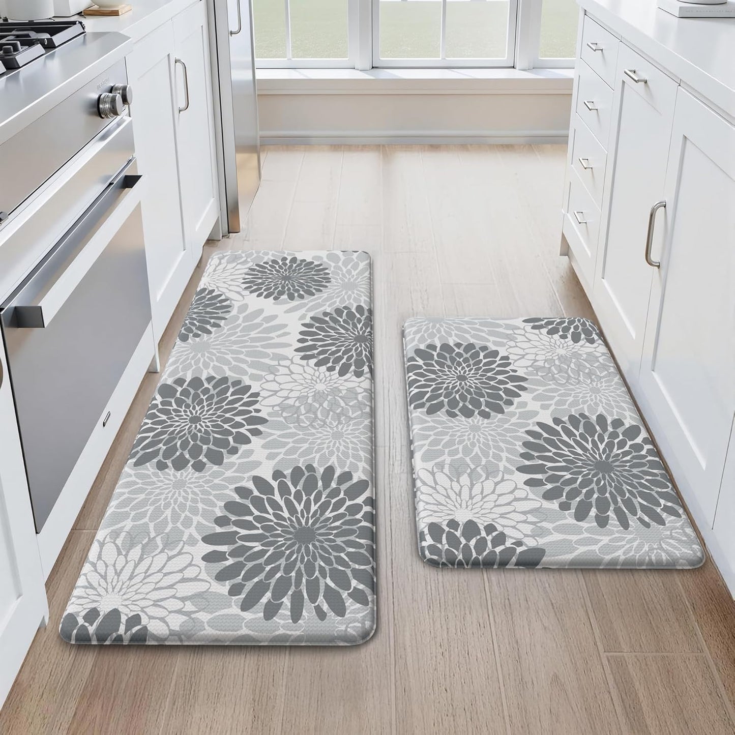 MAYHMYO Kitchen Mats for Floor - Cushioned Anti Fatigue Set