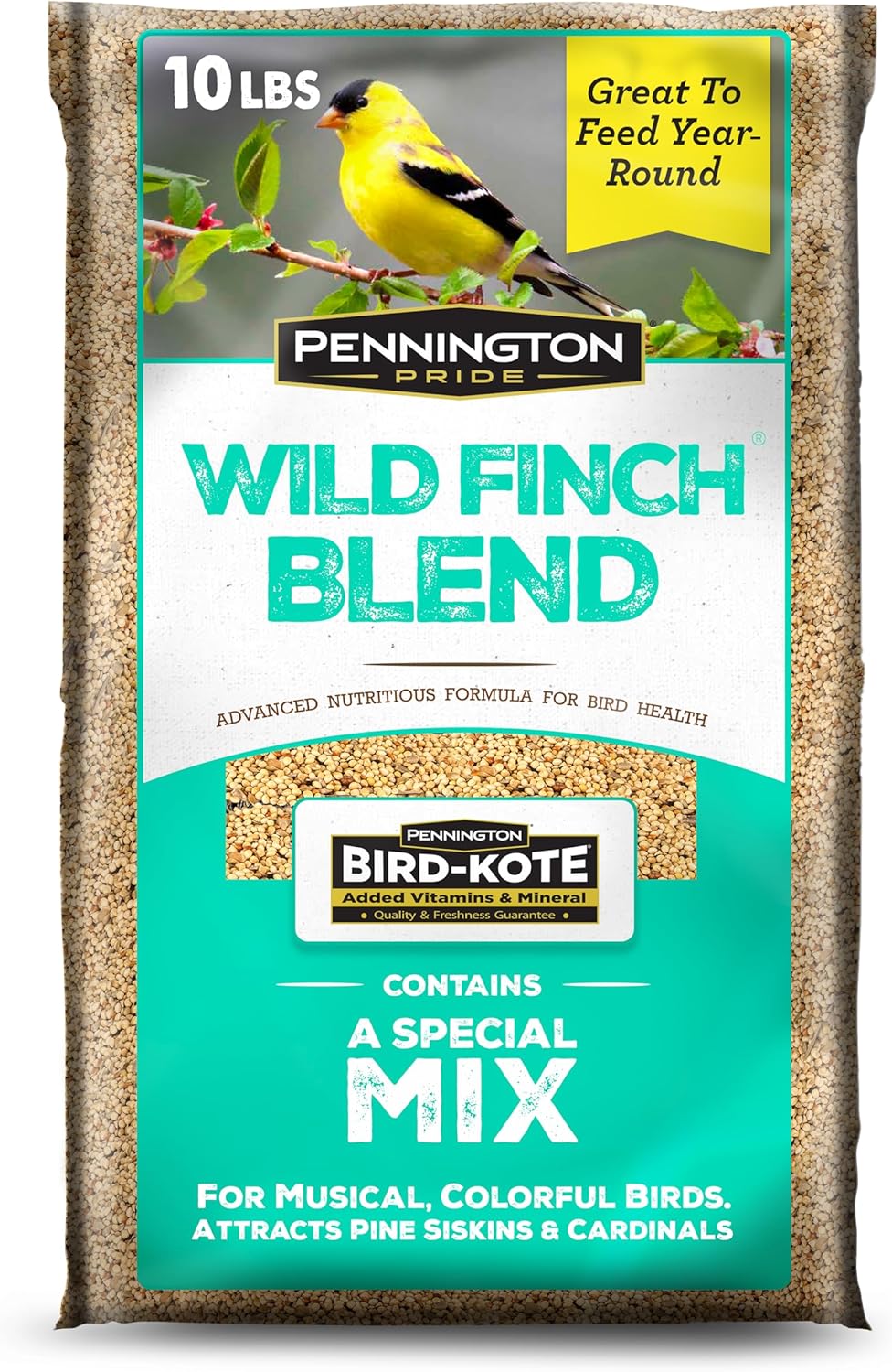 Pennington Pride Wild Finch Blend - Attract Songbirds with Colorful Mix!