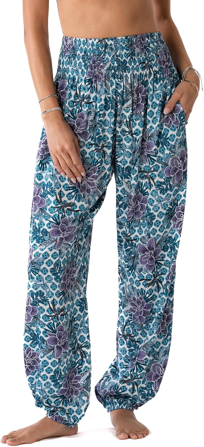 Lotus and Luna Women's Harem Pants for Beach and Lounge Style