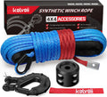 Kolvoii Synthetic Winch Rope Kit 1/4 in x 50 ft - Durable Off-Road
