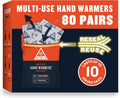 Resealable Multiple-Use Hand Warmers for 10 Hours of Heat - Resealable