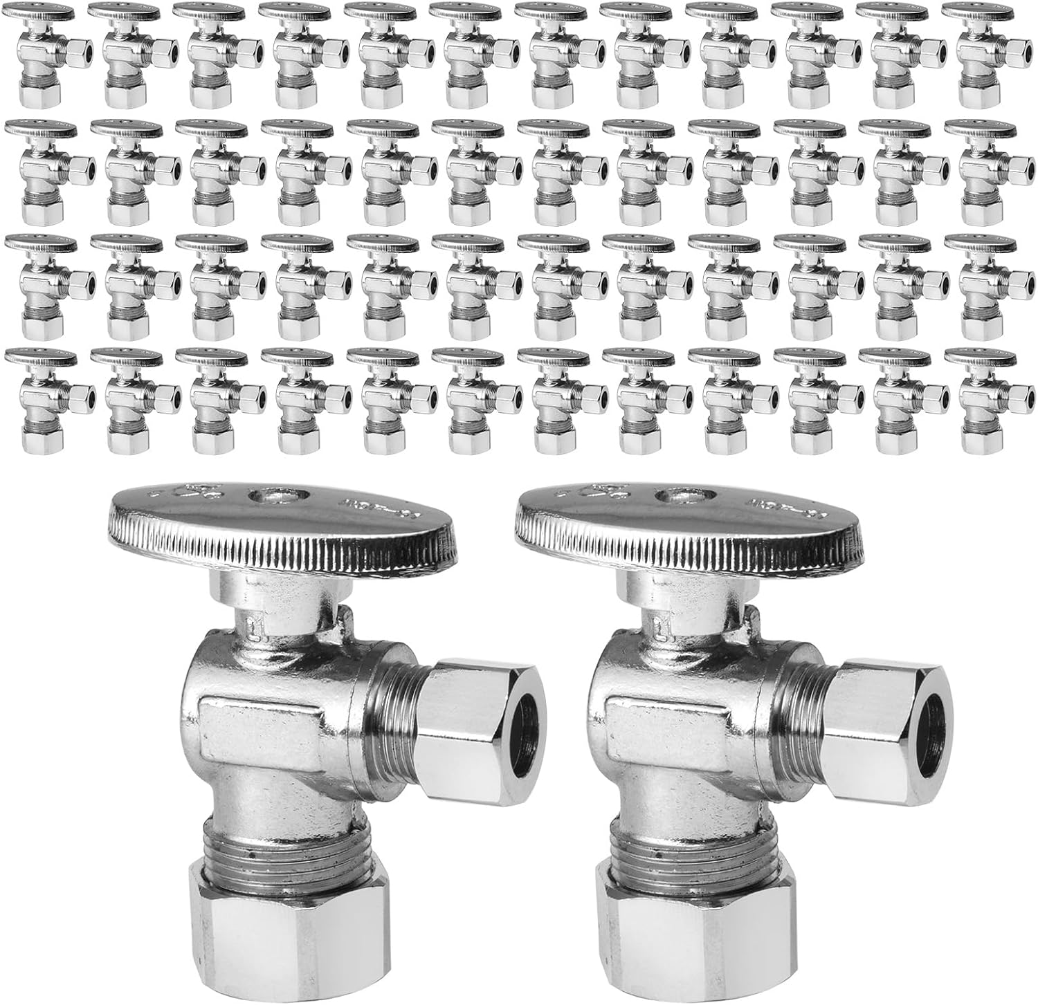 50-Pack Angle Stop Valve 1/2in Nominal for Plumbing Needs