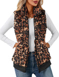 Womens Fuzzy Fleece Vest Sherpa Zip Up - Cozy Layer for Fall