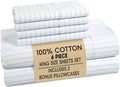 Casa Platino King Size Cotton Percale Sheets - Crisp, Cool Comfort