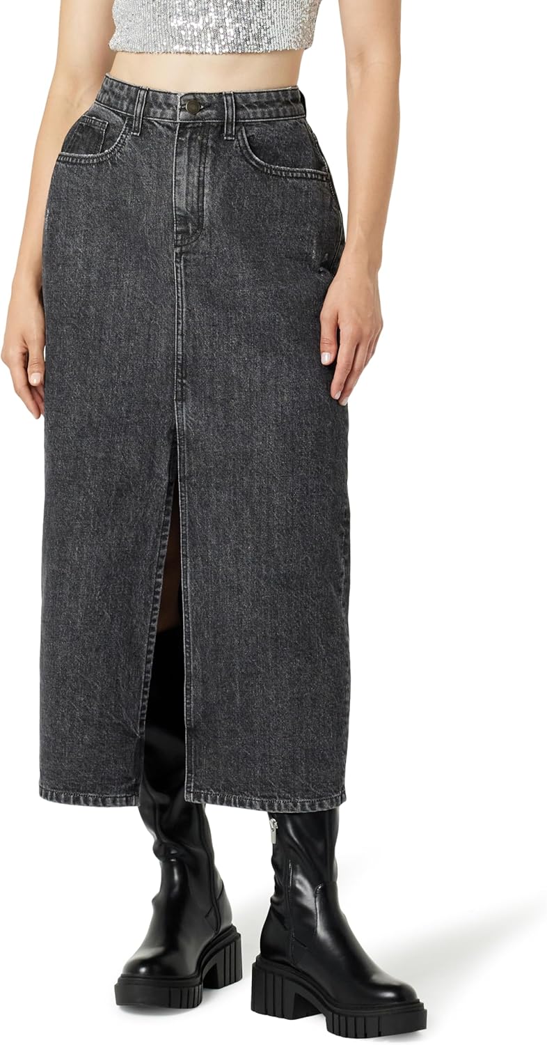 The Drop Women's Dixon Denim Column Skirt - Elevate Your Basics
