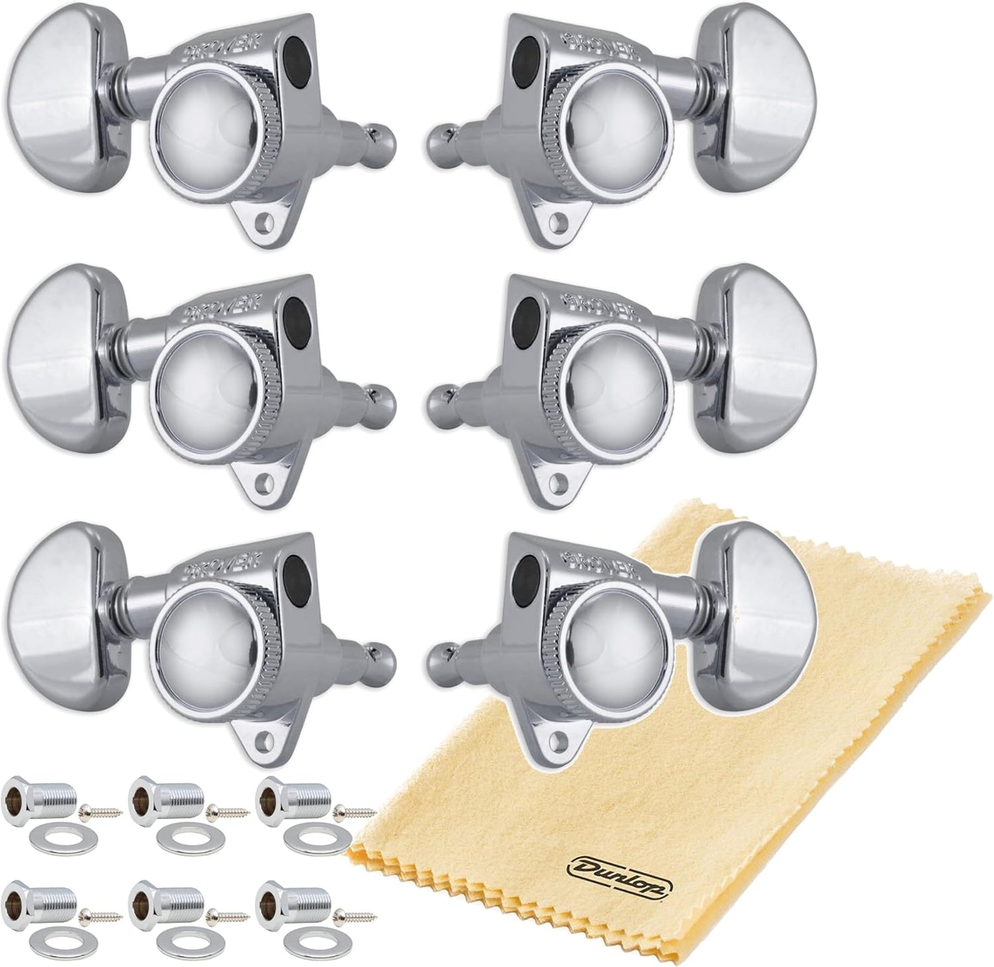Grover 502C ROTO-GRIP Locking Rotomatics Guitar Tuners Set