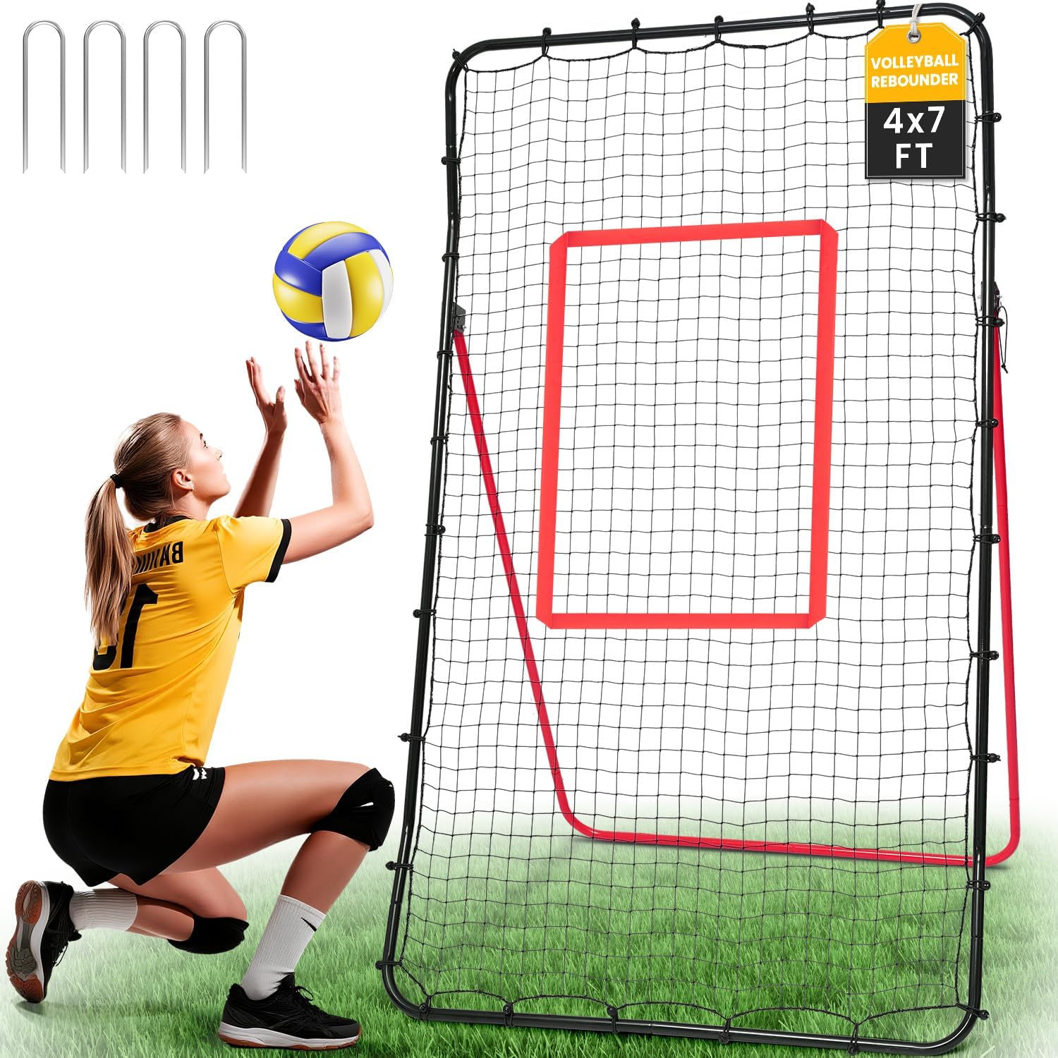 BAGAIL Volleyball Rebounder Net for Training and Practice