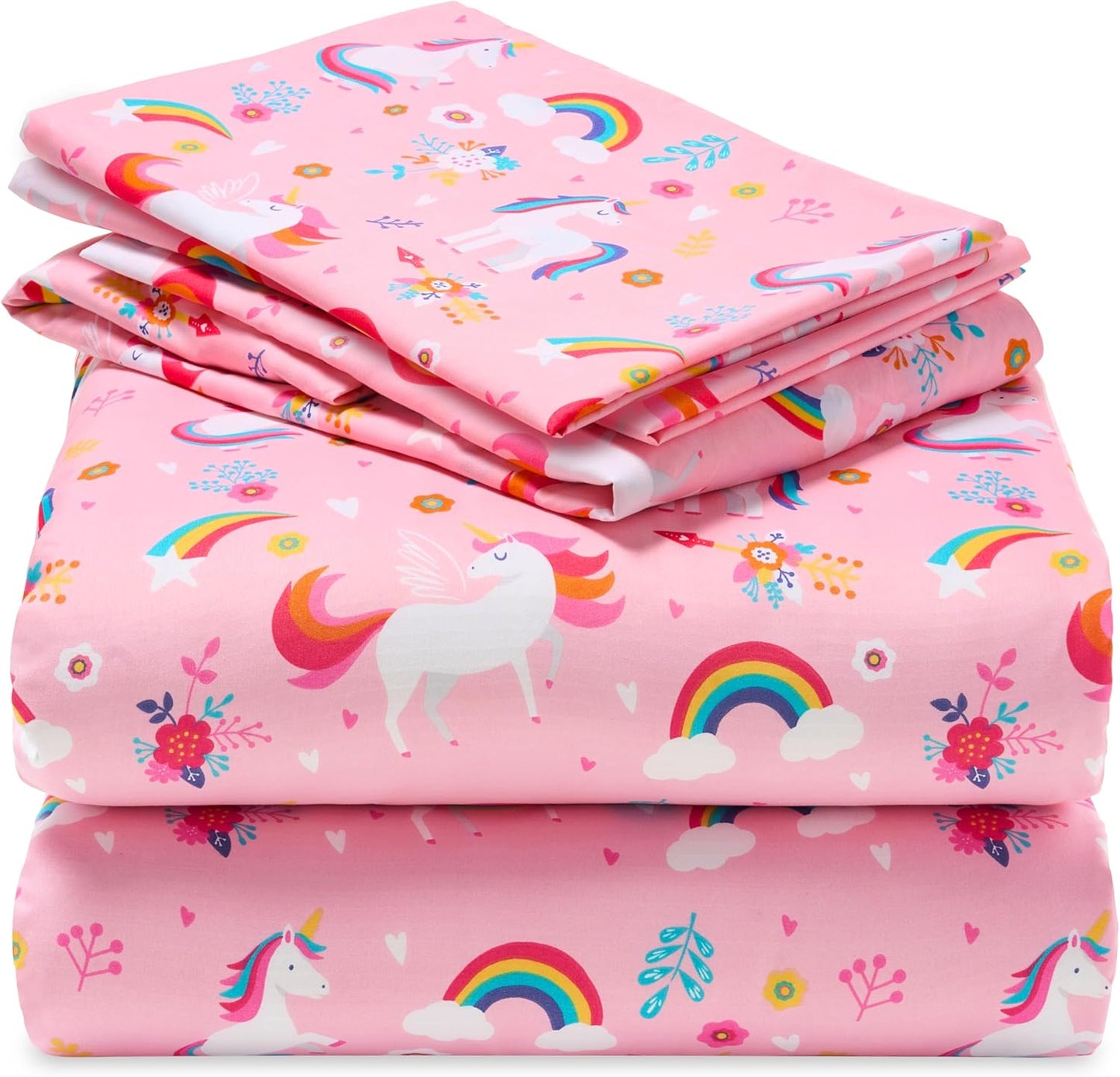 Joiedomi Kids Full Sheet Set Unicorn - Cozy Toddler Bedding