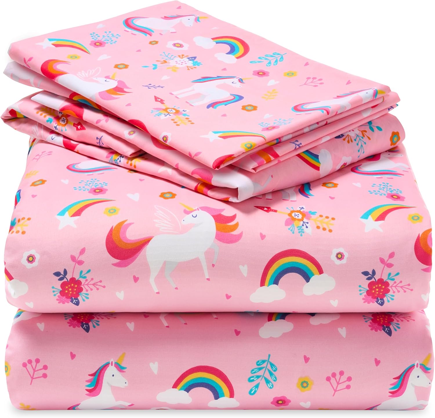 Joiedomi Kids Full Sheet Set Unicorn - Cozy Toddler Bedding