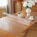 Frosted Clear Table Protector 40 x 90 in - Durable PVC Desk Cover