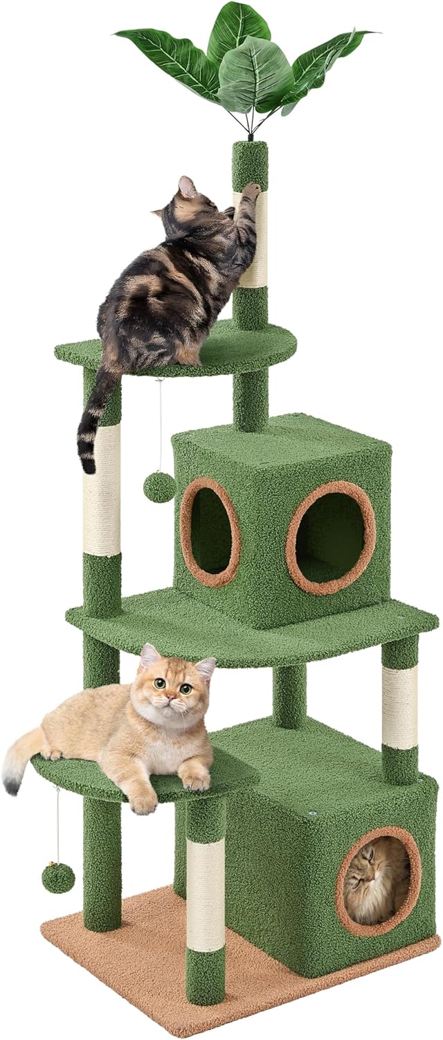Yaheetech 59in Cactus Cat Tree for Indoor Kittens and Cats