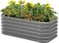 Galvanized Raised Garden Bed 4x2x1.5ft - Deep Metal Planter Bed