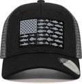 Fishing Gifts for Men Women Funny Fish Flag Trucker Hat - Comfortable