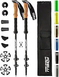 Foxelli Trekking Poles 2-pc Collapsible Lightweight Hiking Poles