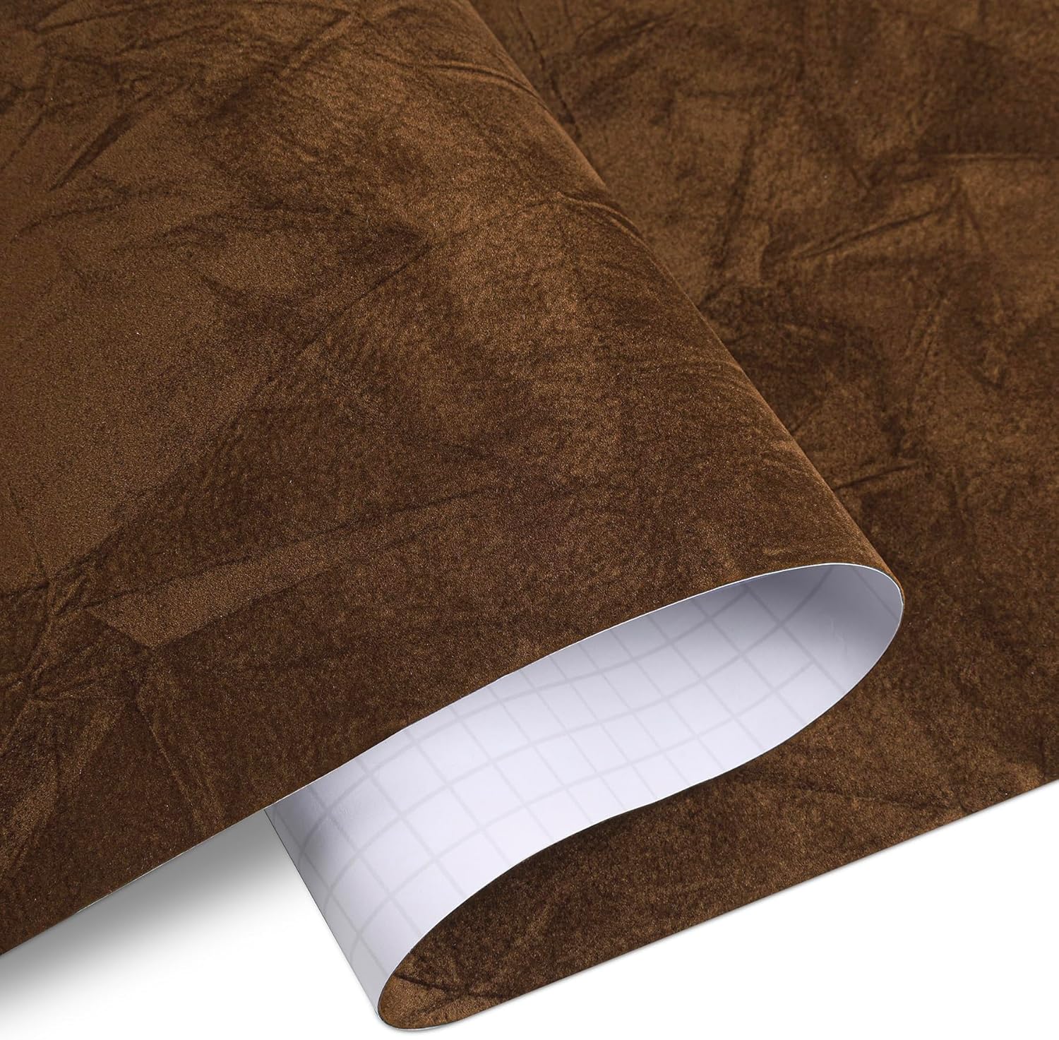 Peel and Stick Brown Felt Wallpaper Roll for Crafts and Decor