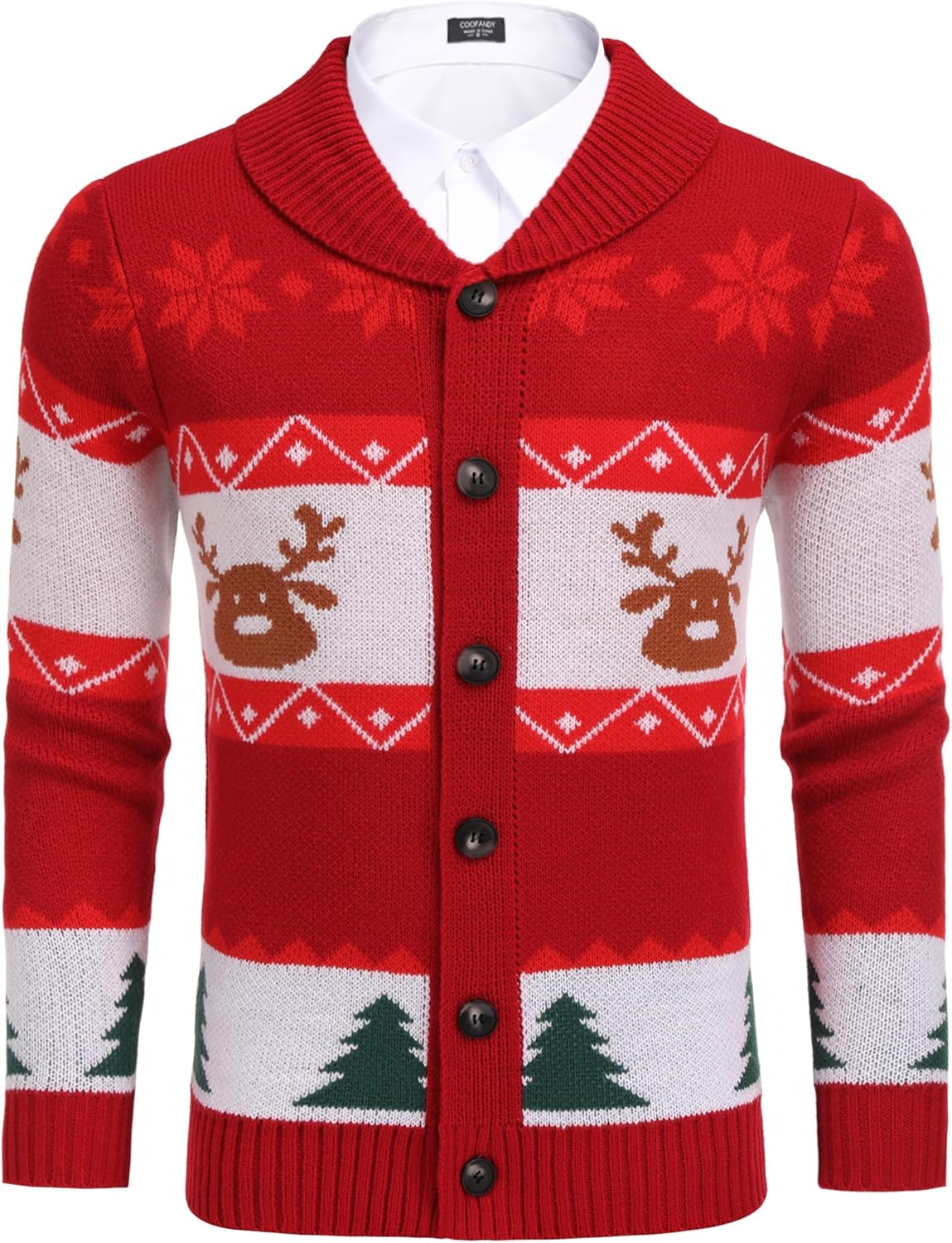Charming Christmas Cardigans with Reindeer & Snowflake Design