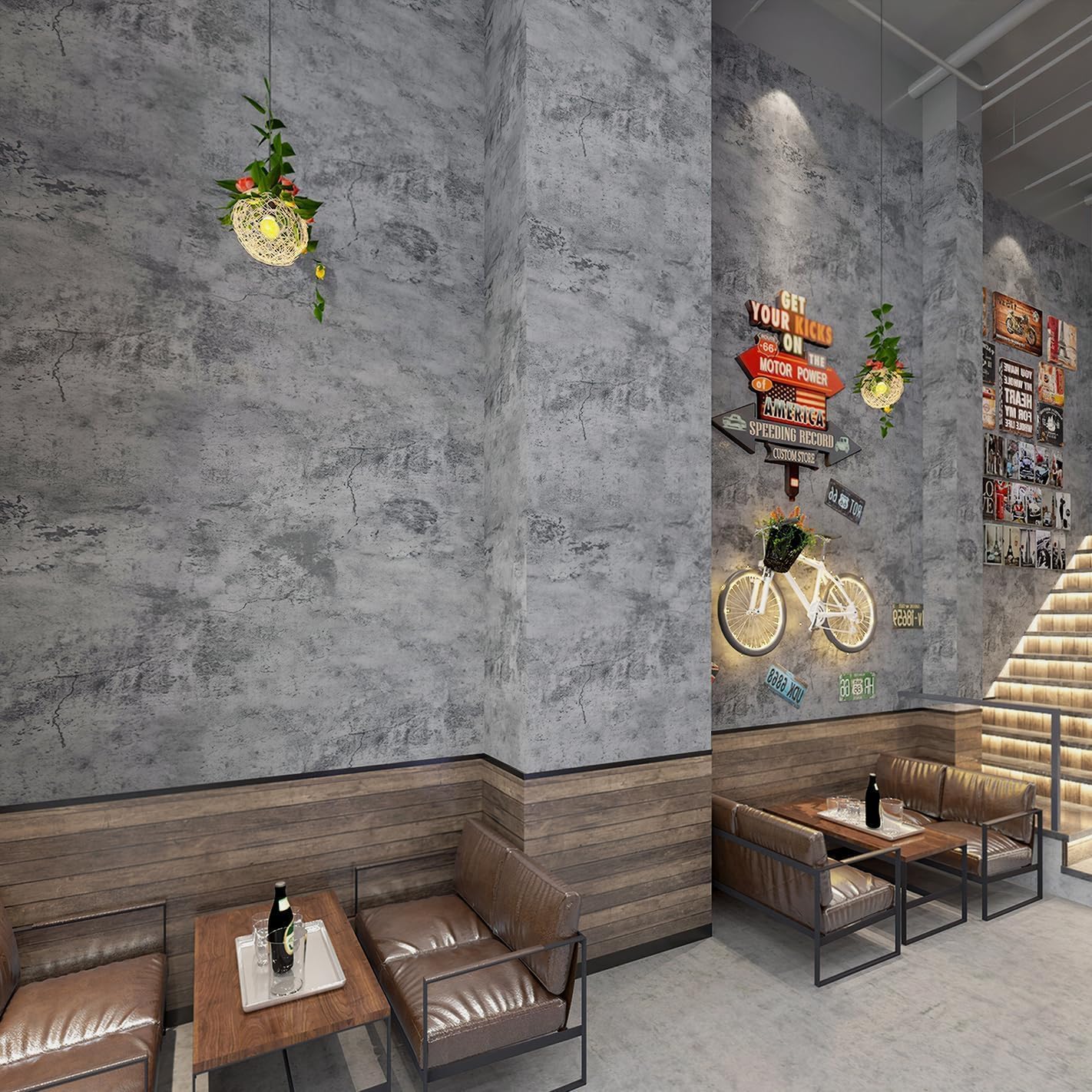 BAYYA Concrete Wallpaper for Stylish Home Renovation Projects