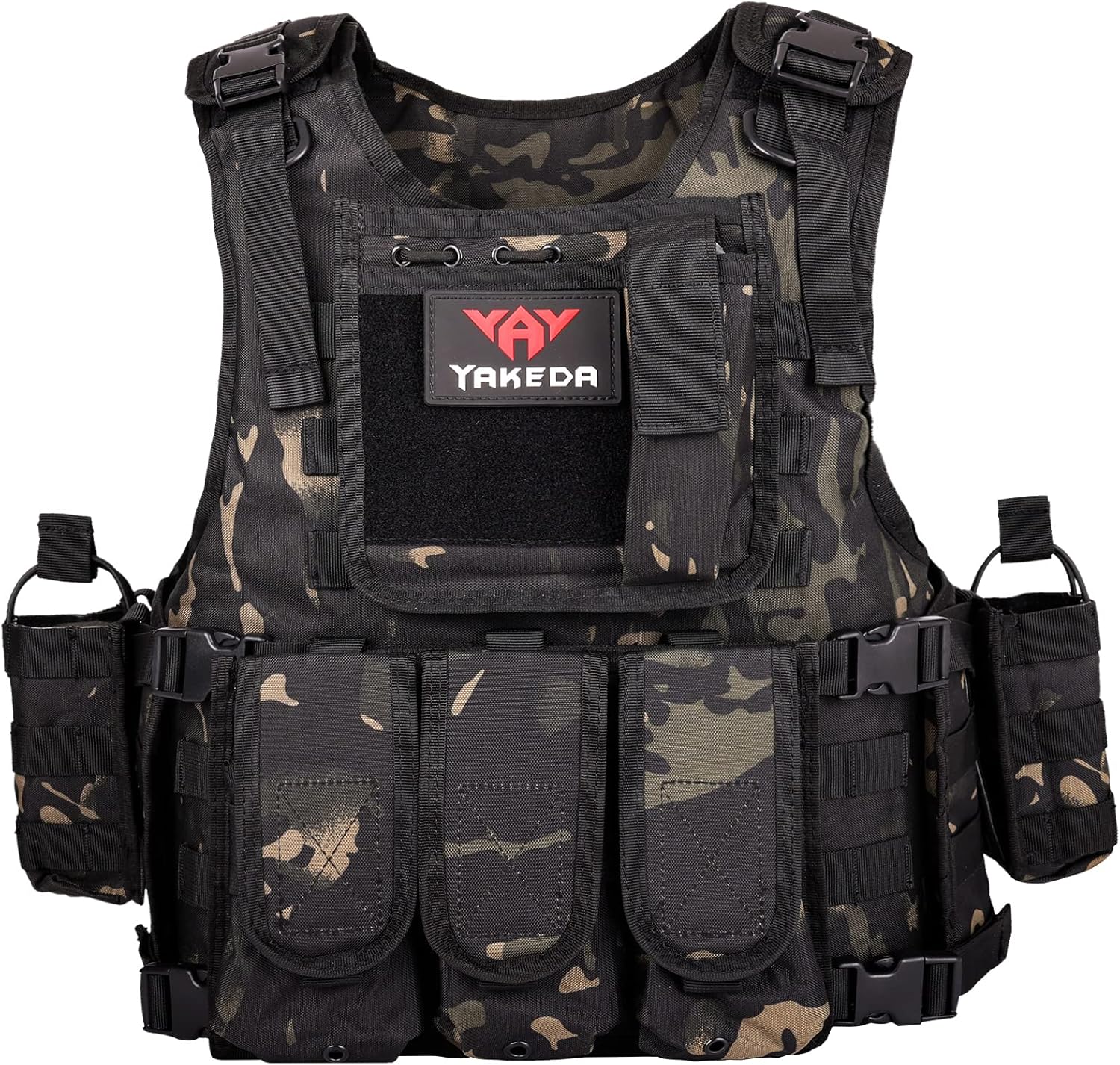 YAKEDA Outdoor Tactical Airsoft Vest for Adjustable Fit Adults