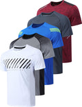 5 Pack Mens Active Quick Dry Crew Neck T Shirts (Style 39HV)