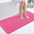 Olanly Bathroom Rug 47x20 in Hot Pink - Soft Absorbent Chenille