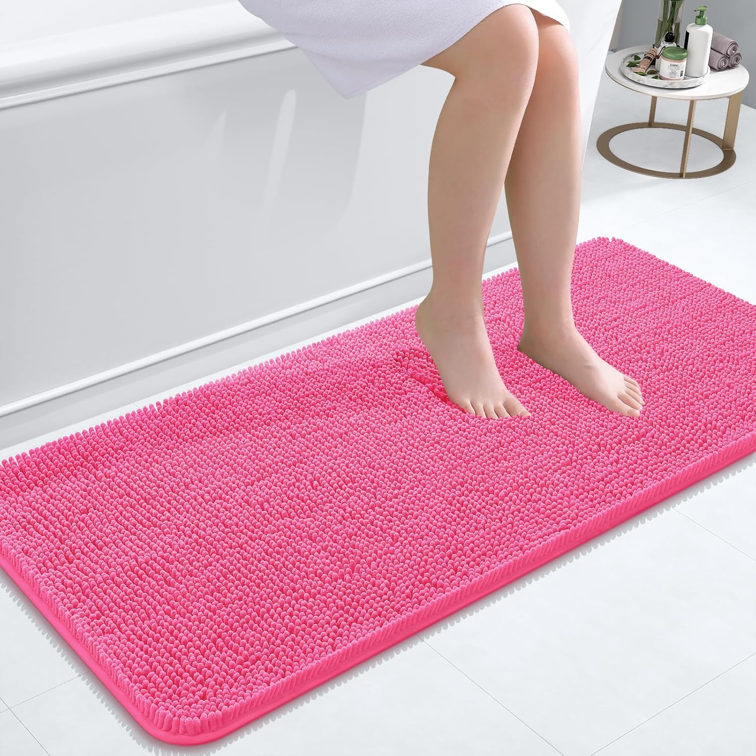 OLANLY Extra Soft Chenille Bath Rugs for Ultimate Comfort