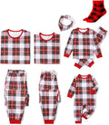 Matching Family Christmas Pajamas with Socks - Festive Red Plaid Set