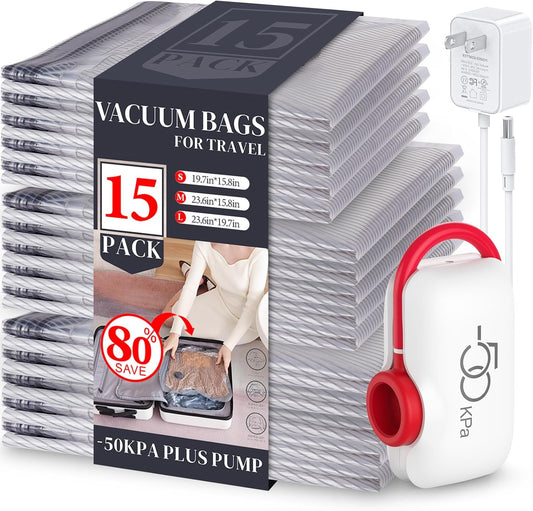 VMstr Travel Vacuum Storage Bags for Efficient Packing