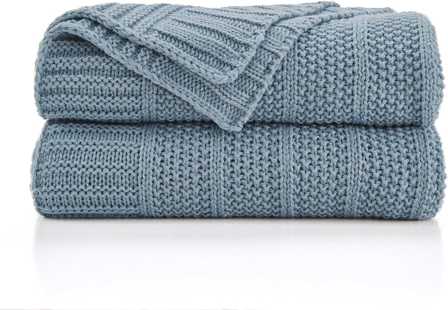 Douceur Blue Throw Blanket for Couch - Soft Cozy Lightweight